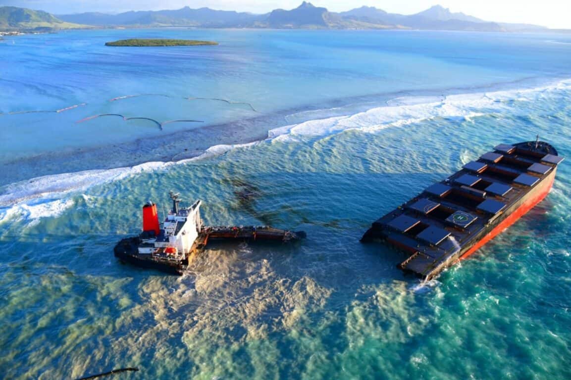 sversamento petrolio Mauritius