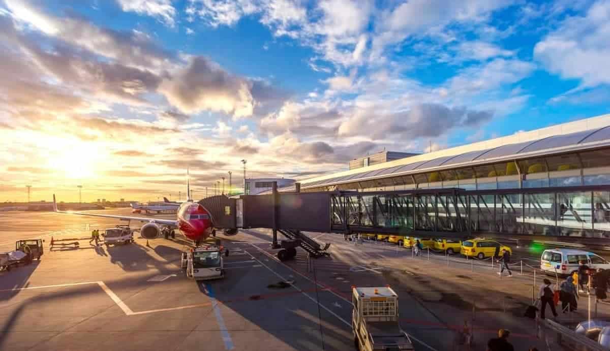 Un aereo in attesa di decollare