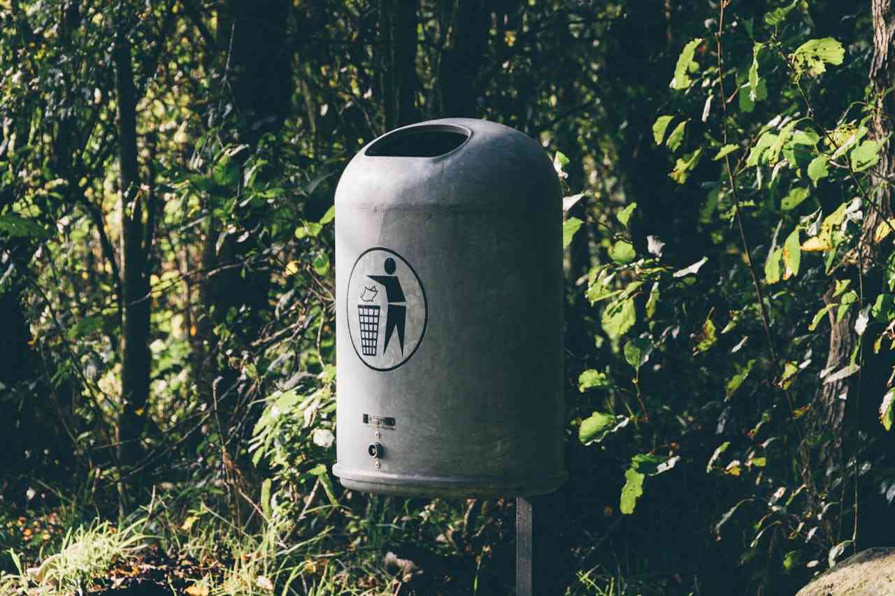 Rifiuti intelligenti: un bidone in un parco